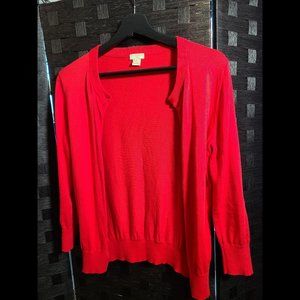 J.Crew Red Cardigan (S)